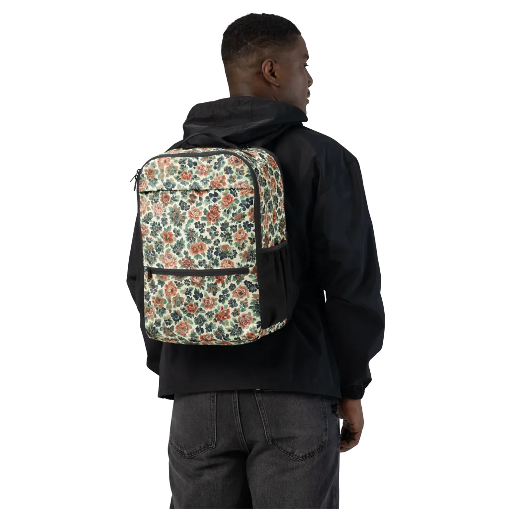Twilight Rose Garden on Utility Backpack — Back