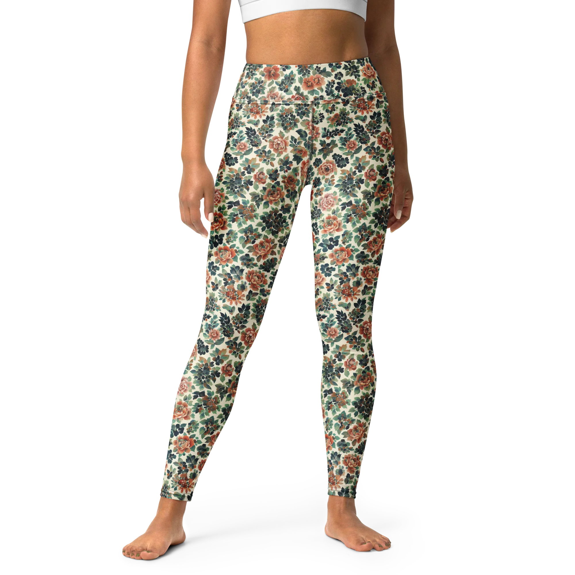 Twilight Rose Garden on Yoga Leggings — Print file