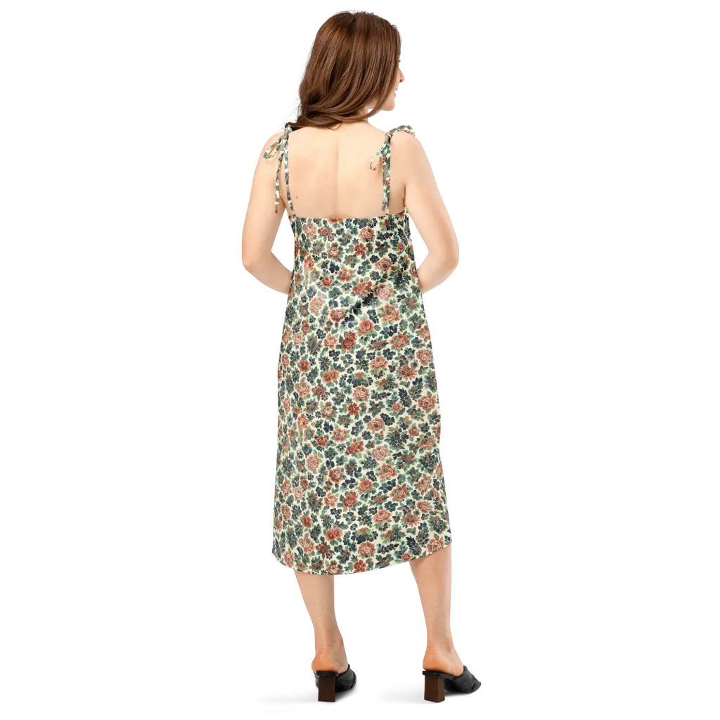 Twilight Rose Garden on Slip Dress — Back