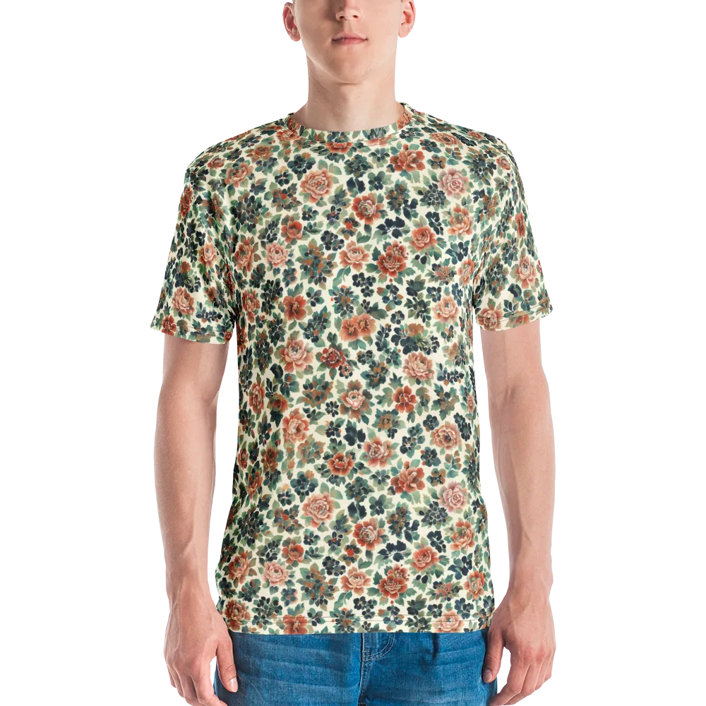 Twilight Rose Garden on Men's Crew Neck T-Shirt — Front