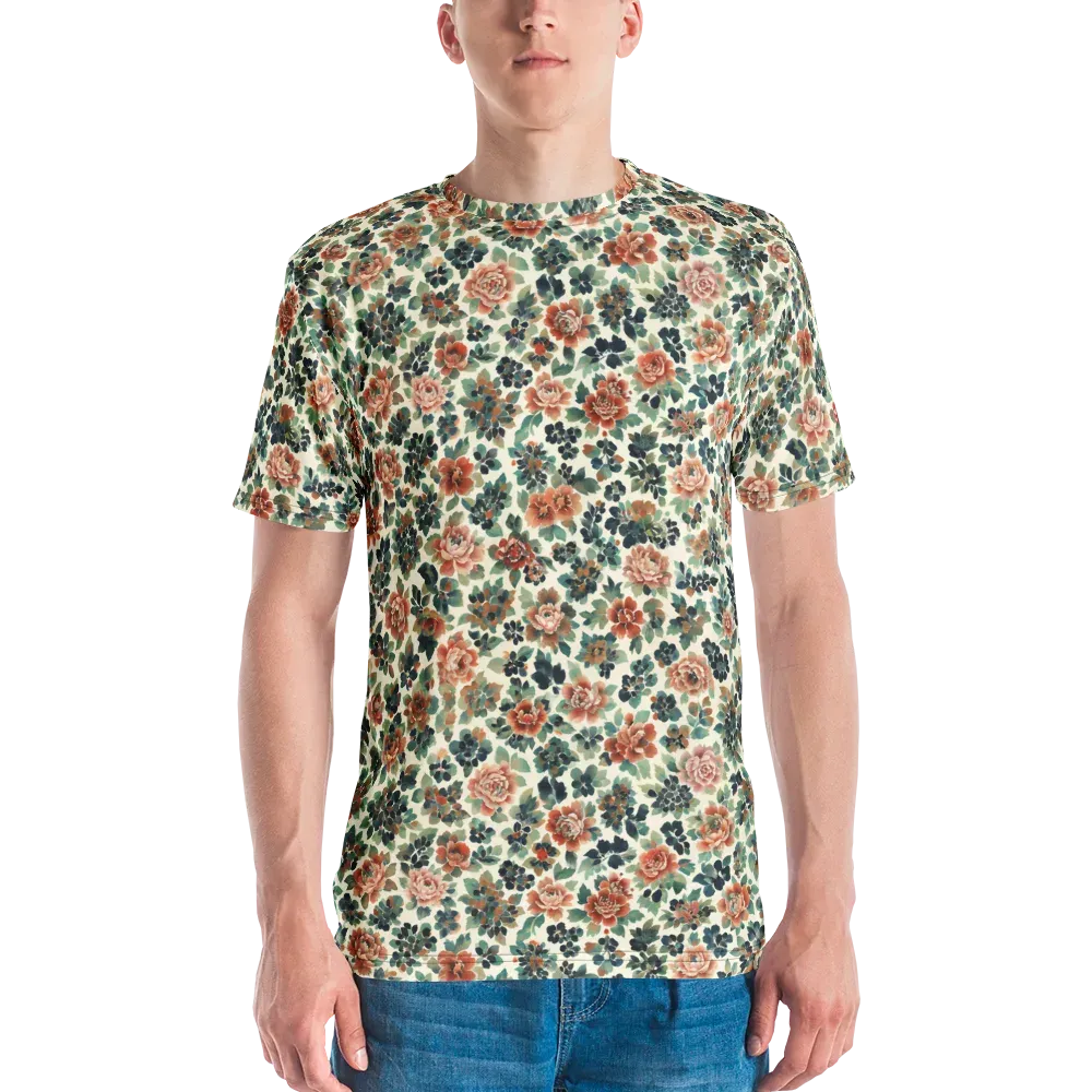 Twilight Rose Garden on Men's Crew Neck T-Shirt — Front