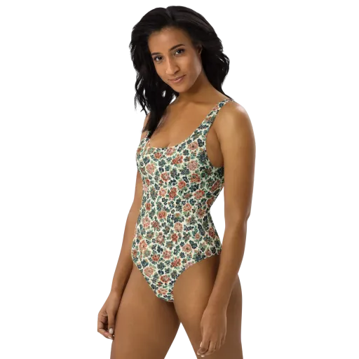 Twilight Rose Garden on a One-Piece Swimsuit