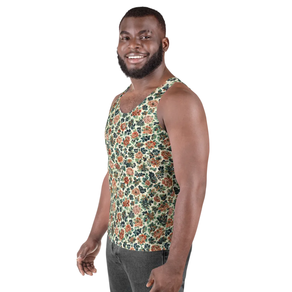 Twilight Rose Garden on Men's Tank Top — Left Front