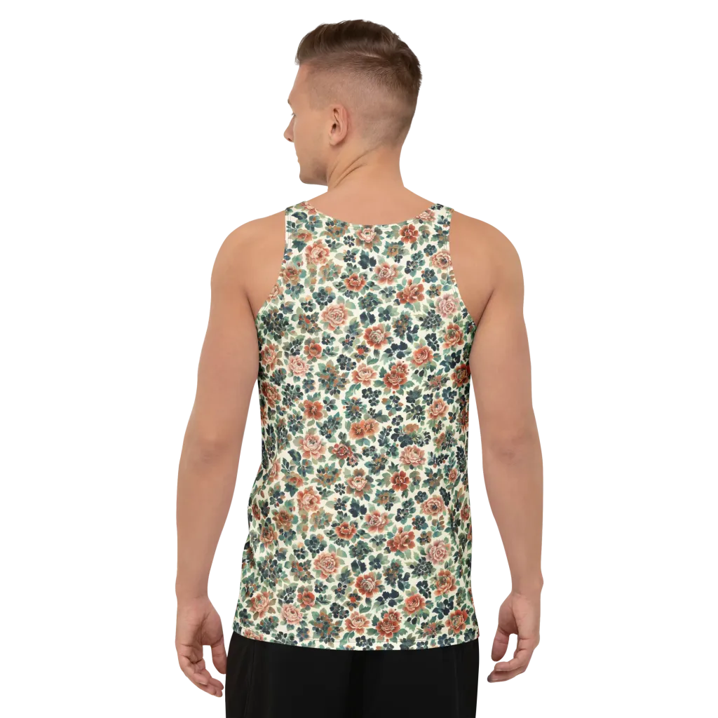 Twilight Rose Garden on Men's Tank Top — Back print