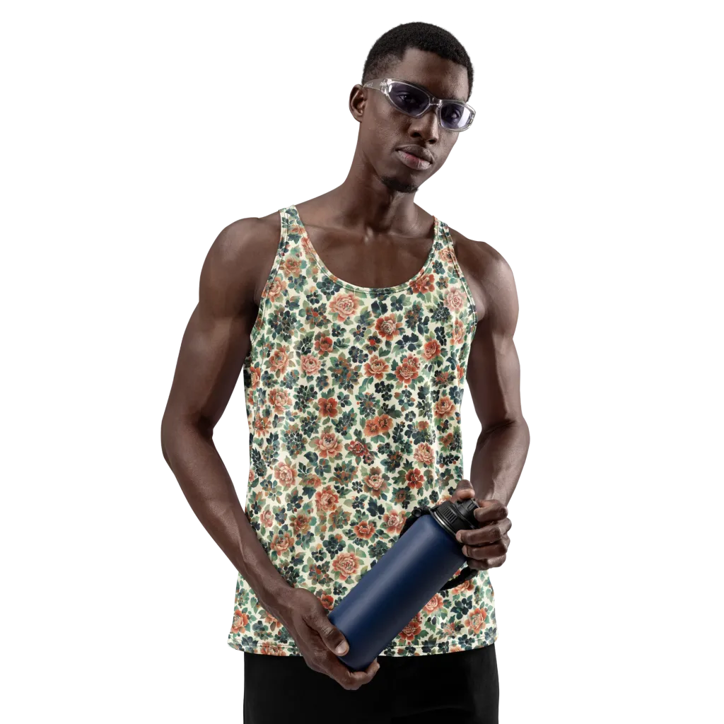 Twilight Rose Garden on Men's Tank Top — Front print