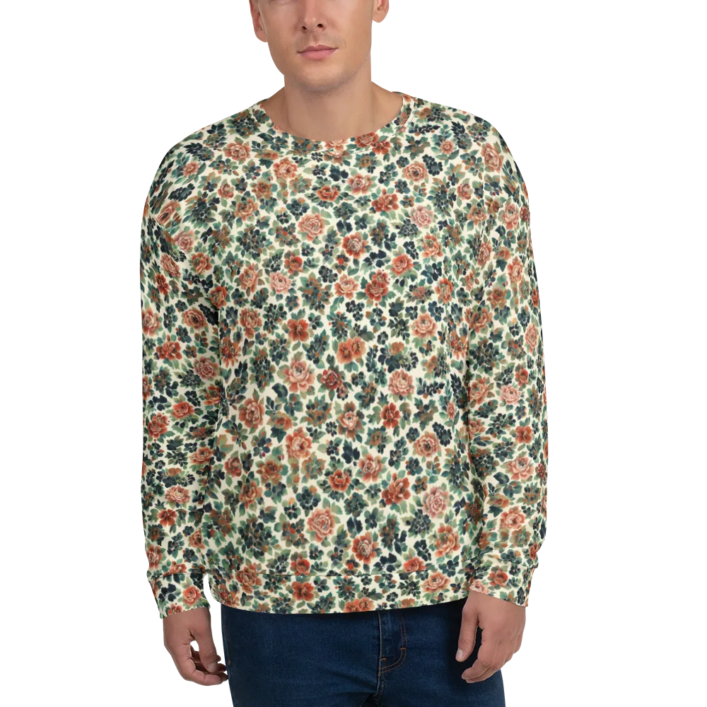 Twilight Rose Garden on Sweatshirt — Front