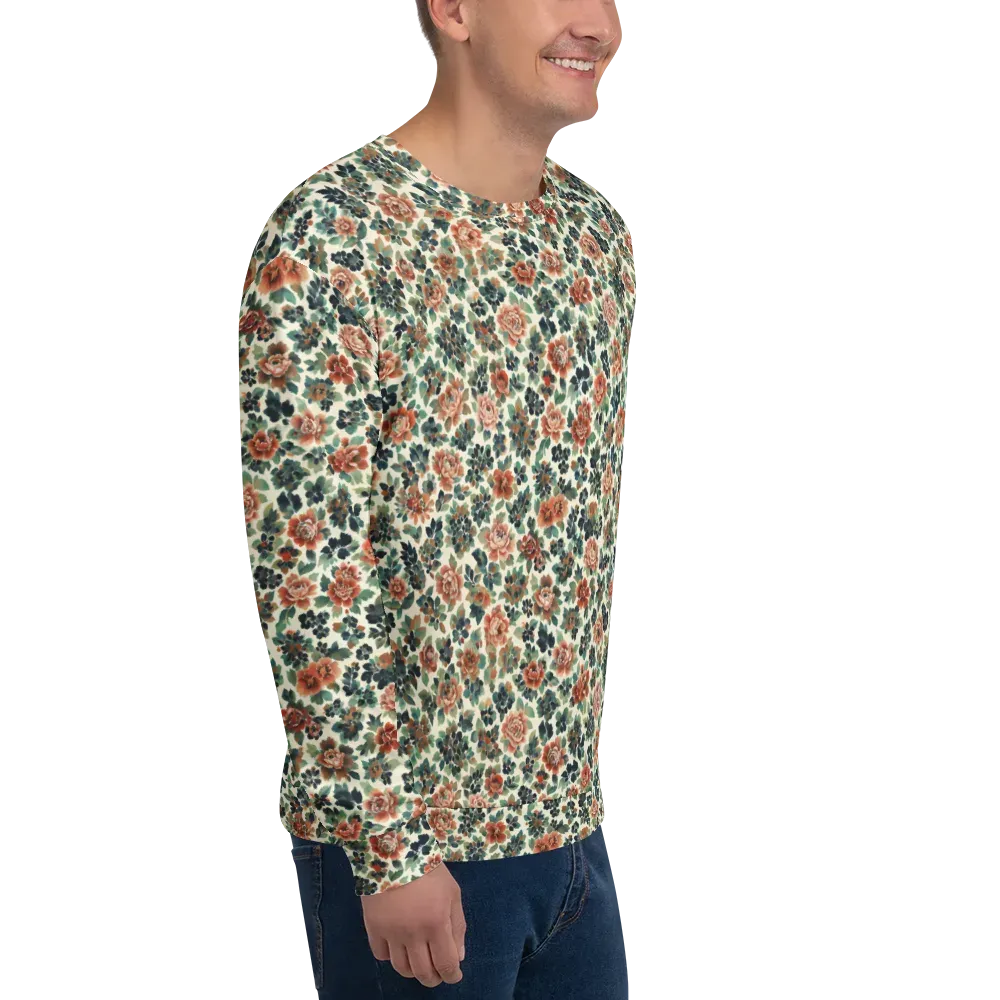 Twilight Rose Garden on Sweatshirt — Right Front