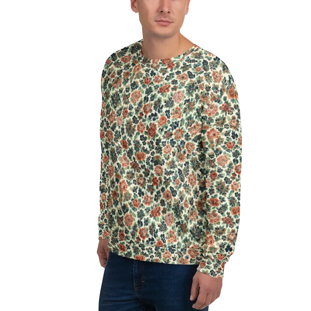 Twilight Rose Garden on Sweatshirt — Left Front