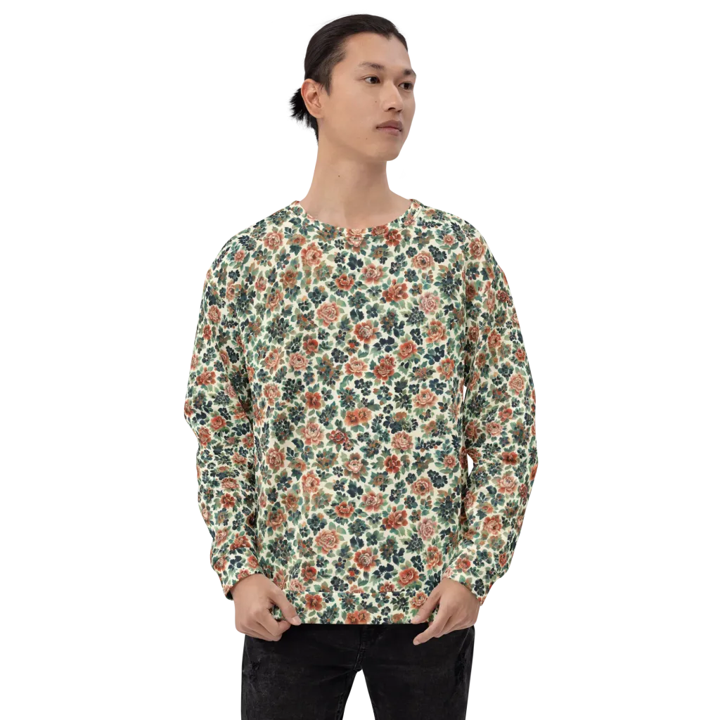 Twilight Rose Garden on Sweatshirt — Front print