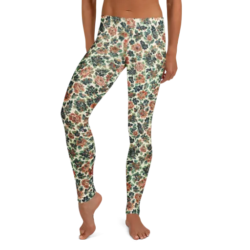 Twilight Rose Garden on a Leggings