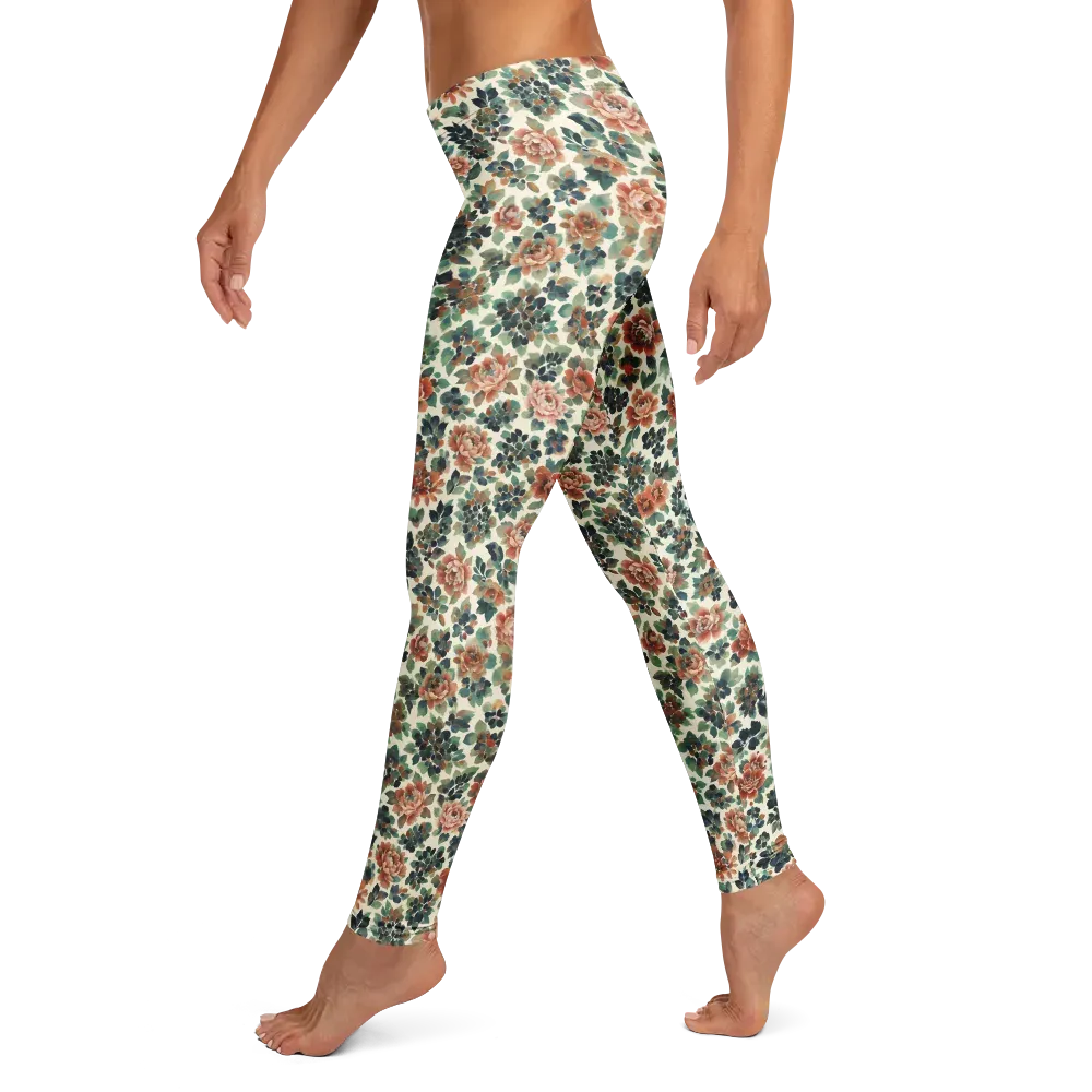 Twilight Rose Garden on Leggings — Left