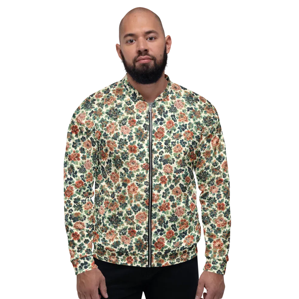 Twilight Rose Garden on Bomber Jacket — Front