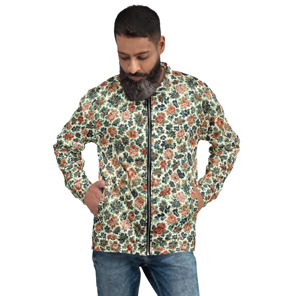 Twilight Rose Garden on Bomber Jacket — Back print