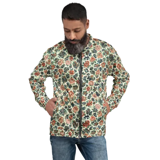 Twilight Rose Garden on a Bomber Jacket