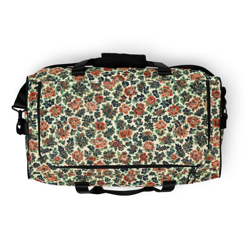 Twilight Rose Garden on Duffle Bag — Top print
