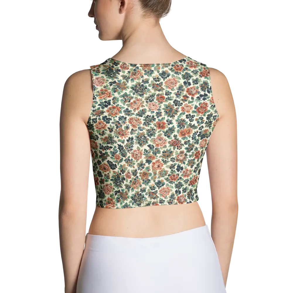 Twilight Rose Garden on Crop Top — Back