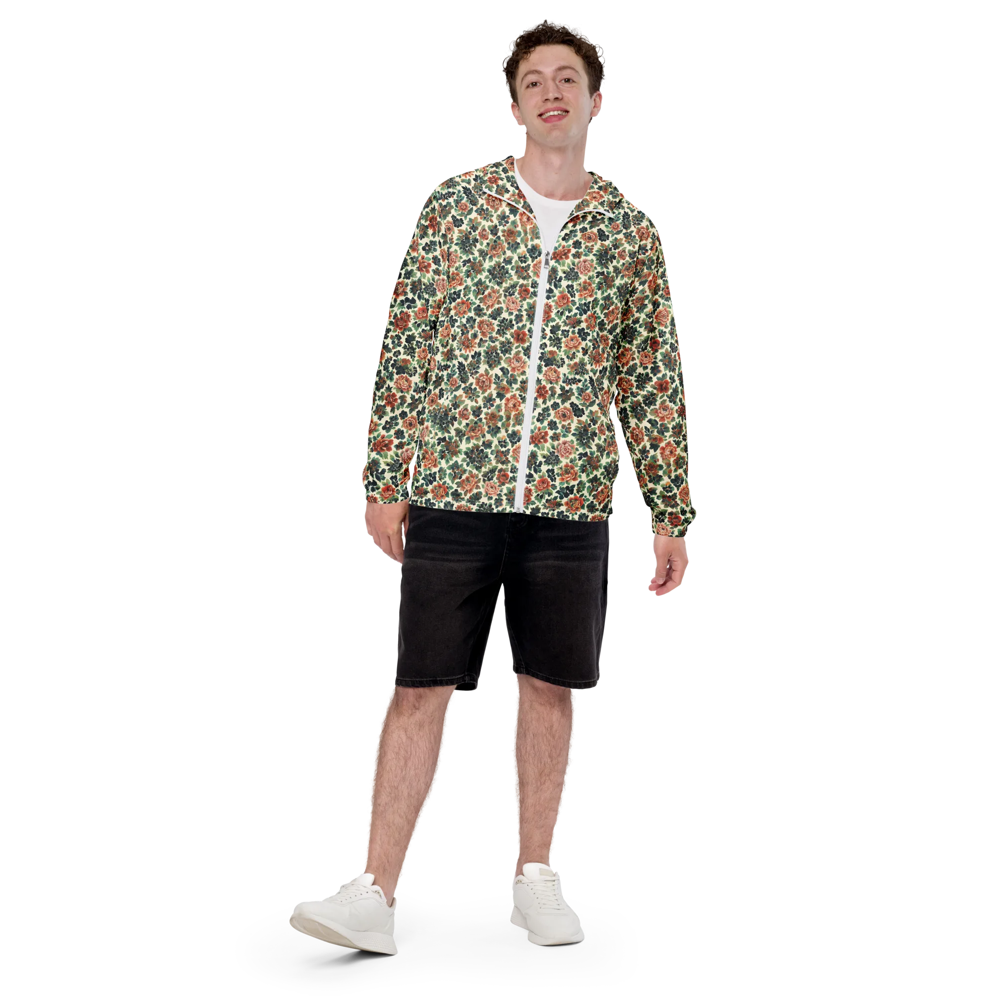Twilight Rose Garden on Men's Windbreaker — Front print