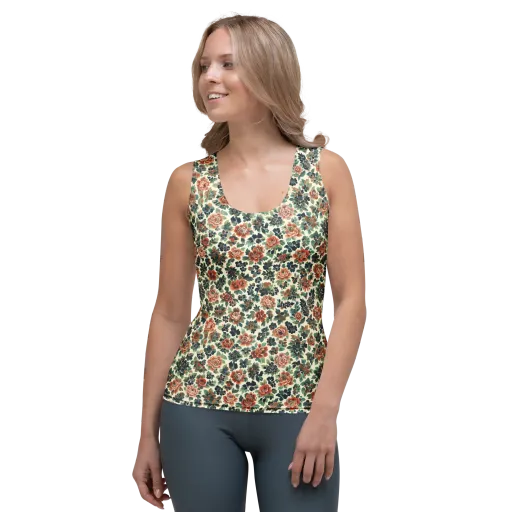 Twilight Rose Garden on a Women's Tank Top