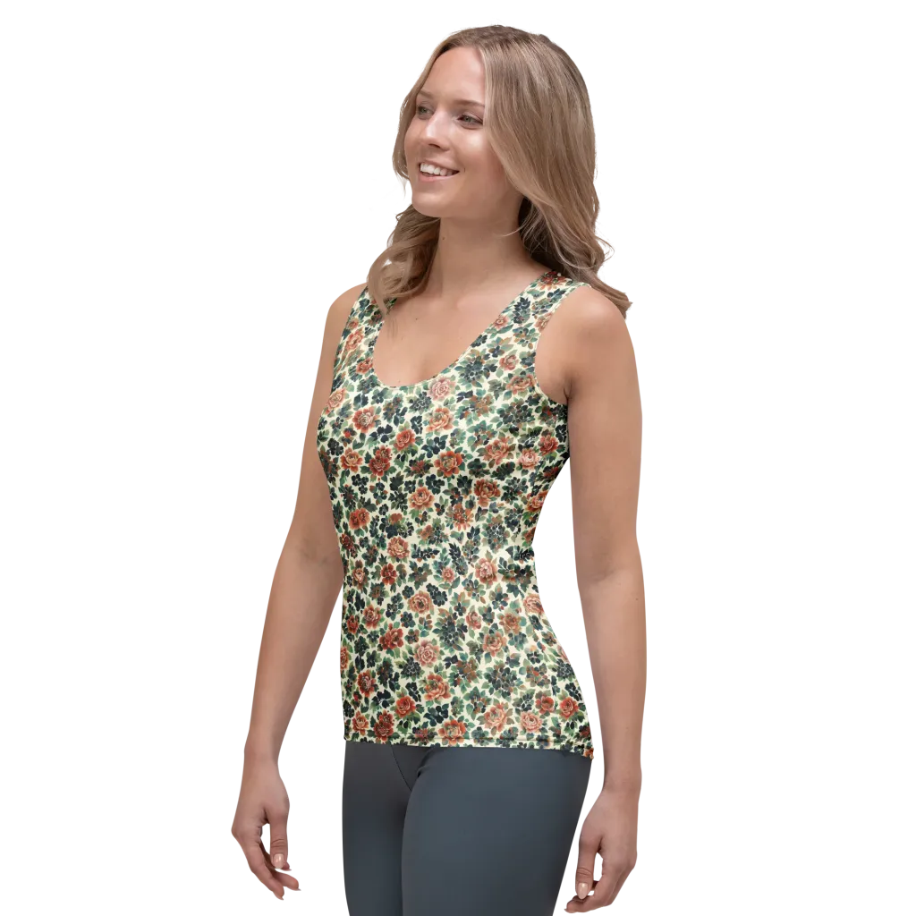 Twilight Rose Garden on Women's Tank Top — Left Front