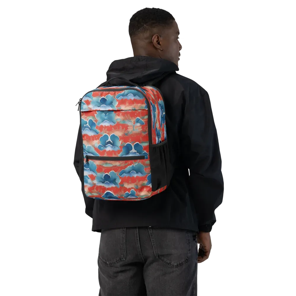Vermilion Cloudscape on Utility Backpack — Back