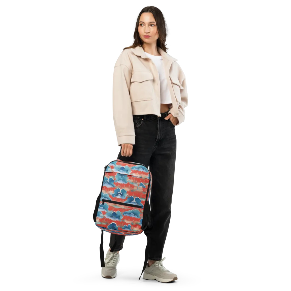 Vermilion Cloudscape on Utility Backpack — Top print