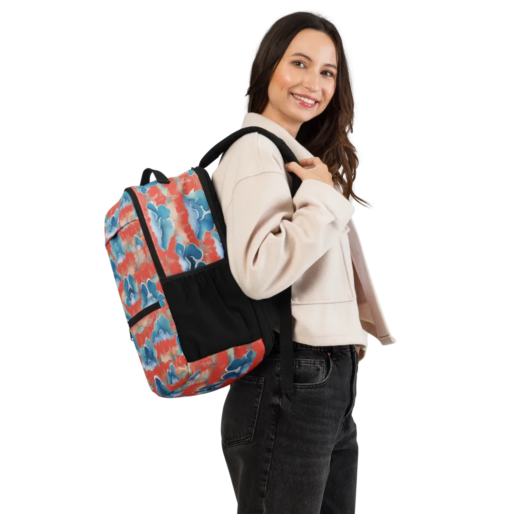 Vermilion Cloudscape on Utility Backpack — Right