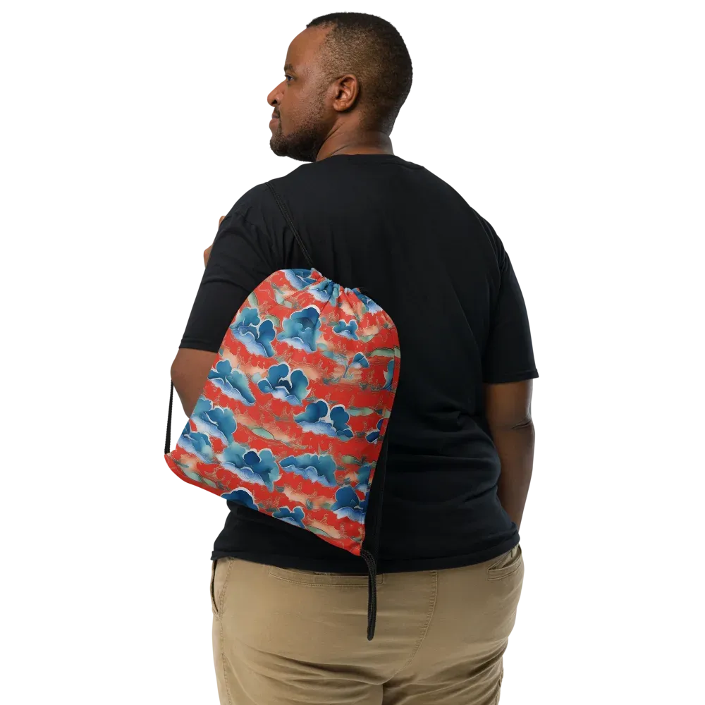 Vermilion Cloudscape on Drawstring Bag — Print file