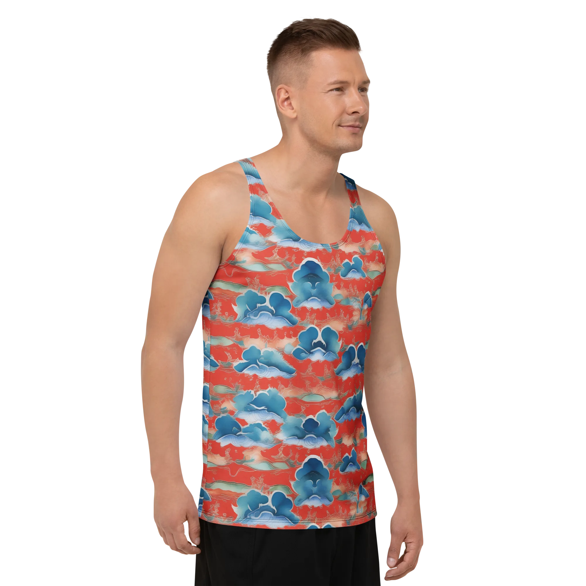Vermilion Cloudscape on Men's Tank Top — Front print