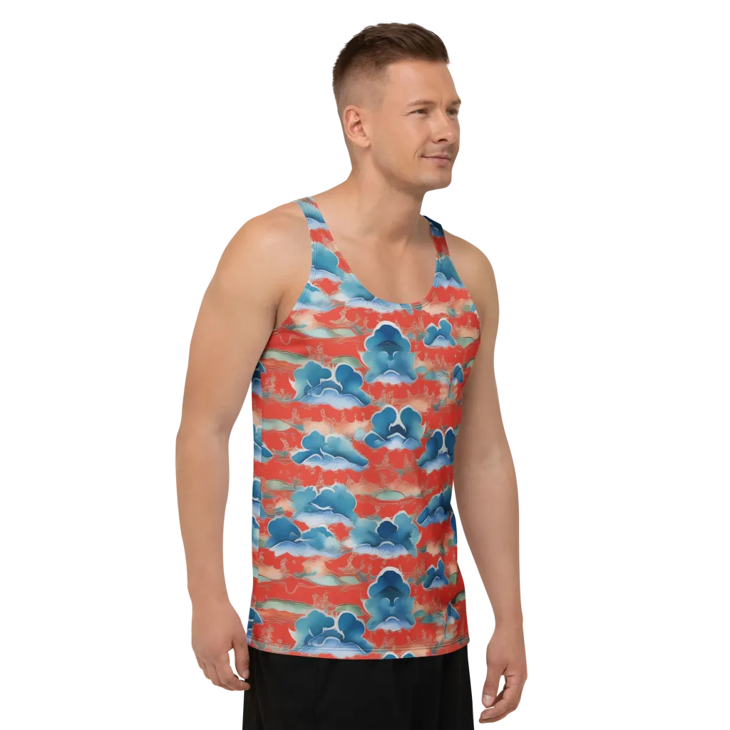 Vermilion Cloudscape on Men's Tank Top — Front print