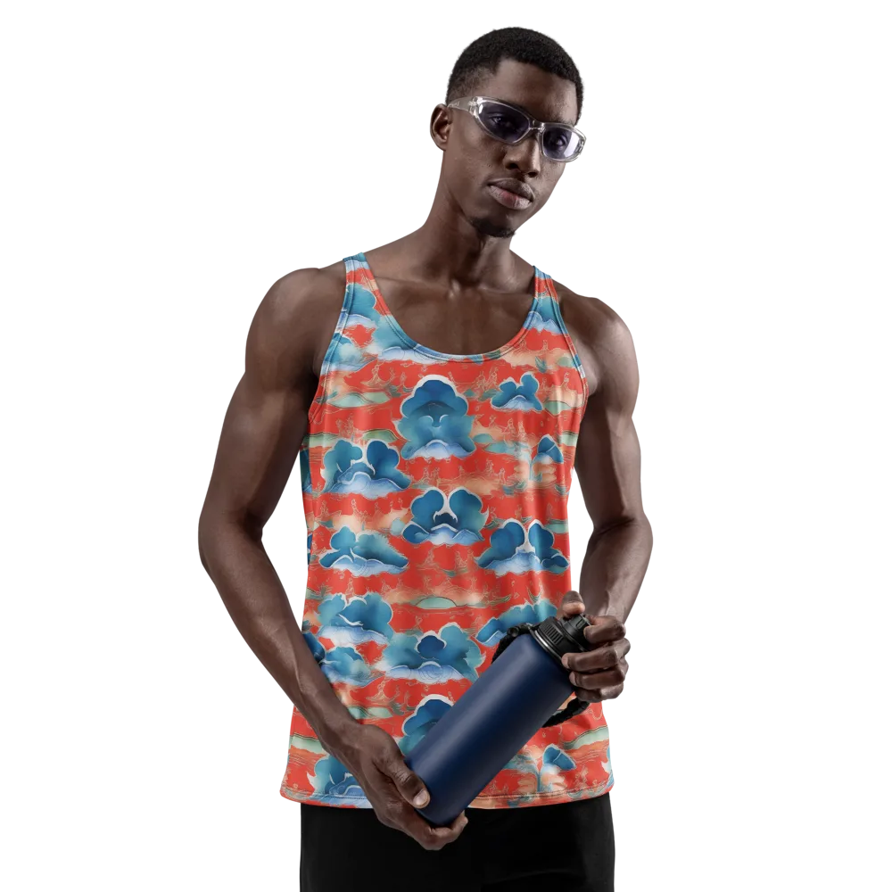 Vermilion Cloudscape on Men's Tank Top — Back print