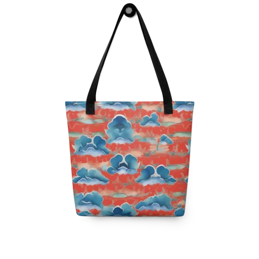 Vermilion Cloudscape on a Tote Bag