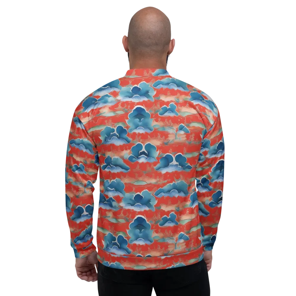 Vermilion Cloudscape on Bomber Jacket — Back