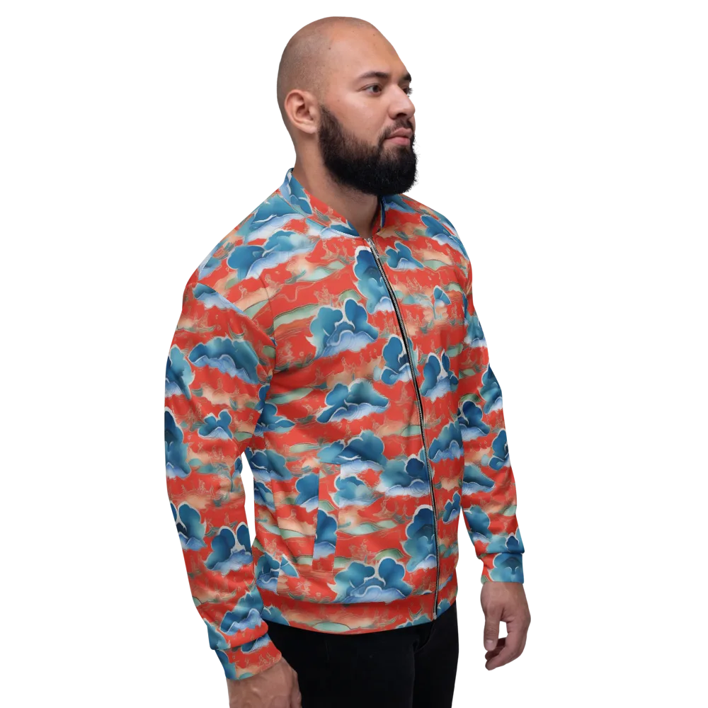 Vermilion Cloudscape on Bomber Jacket — Back print