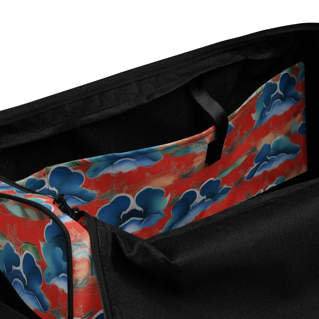 Vermilion Cloudscape on Duffle Bag — Product details