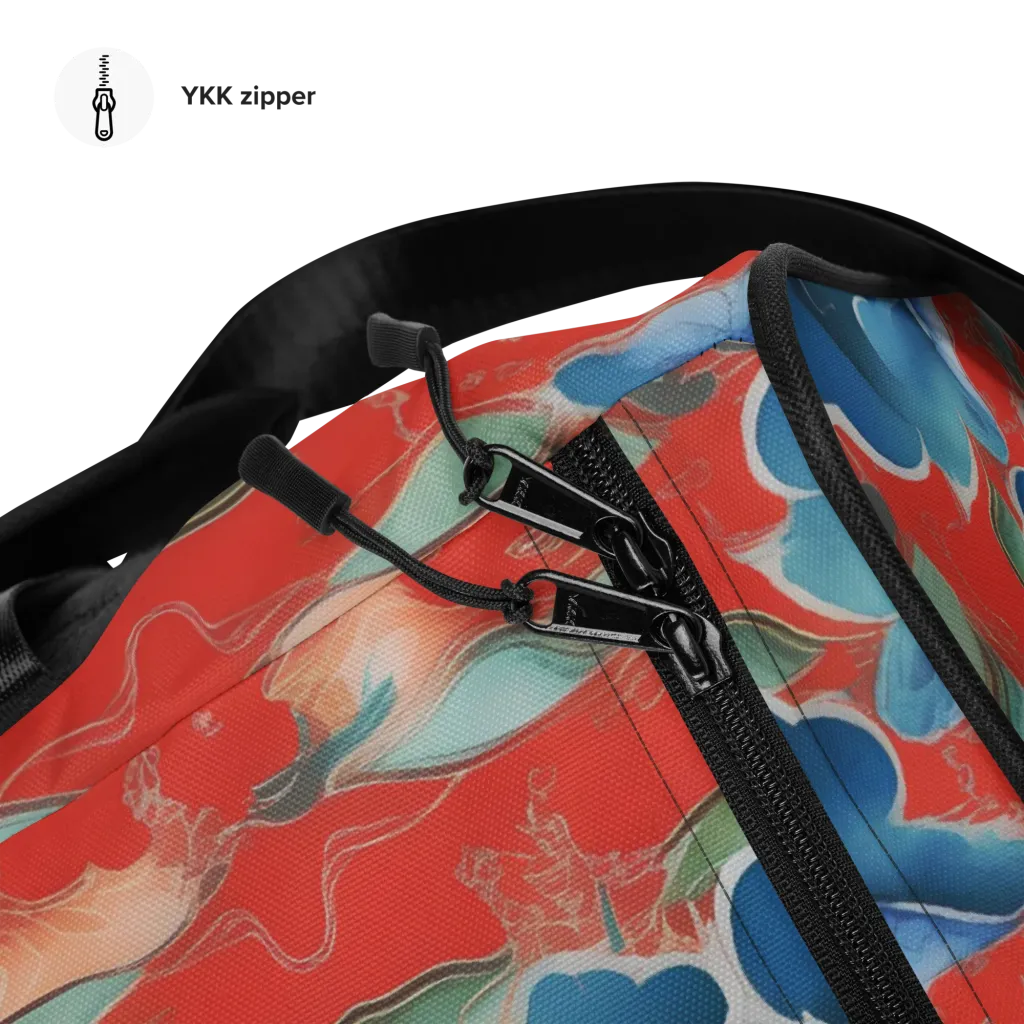 Vermilion Cloudscape on Duffle Bag — Front print