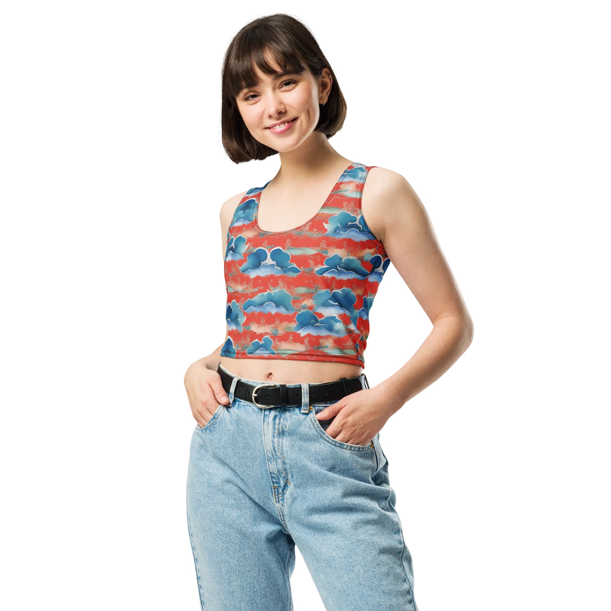 Vermilion Cloudscape on Crop Top — Print file