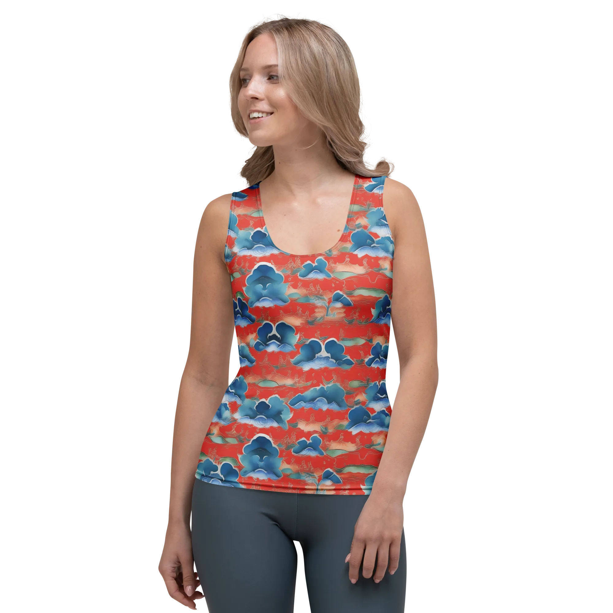 Vermilion Cloudscape on Women's Tank Top — Front
