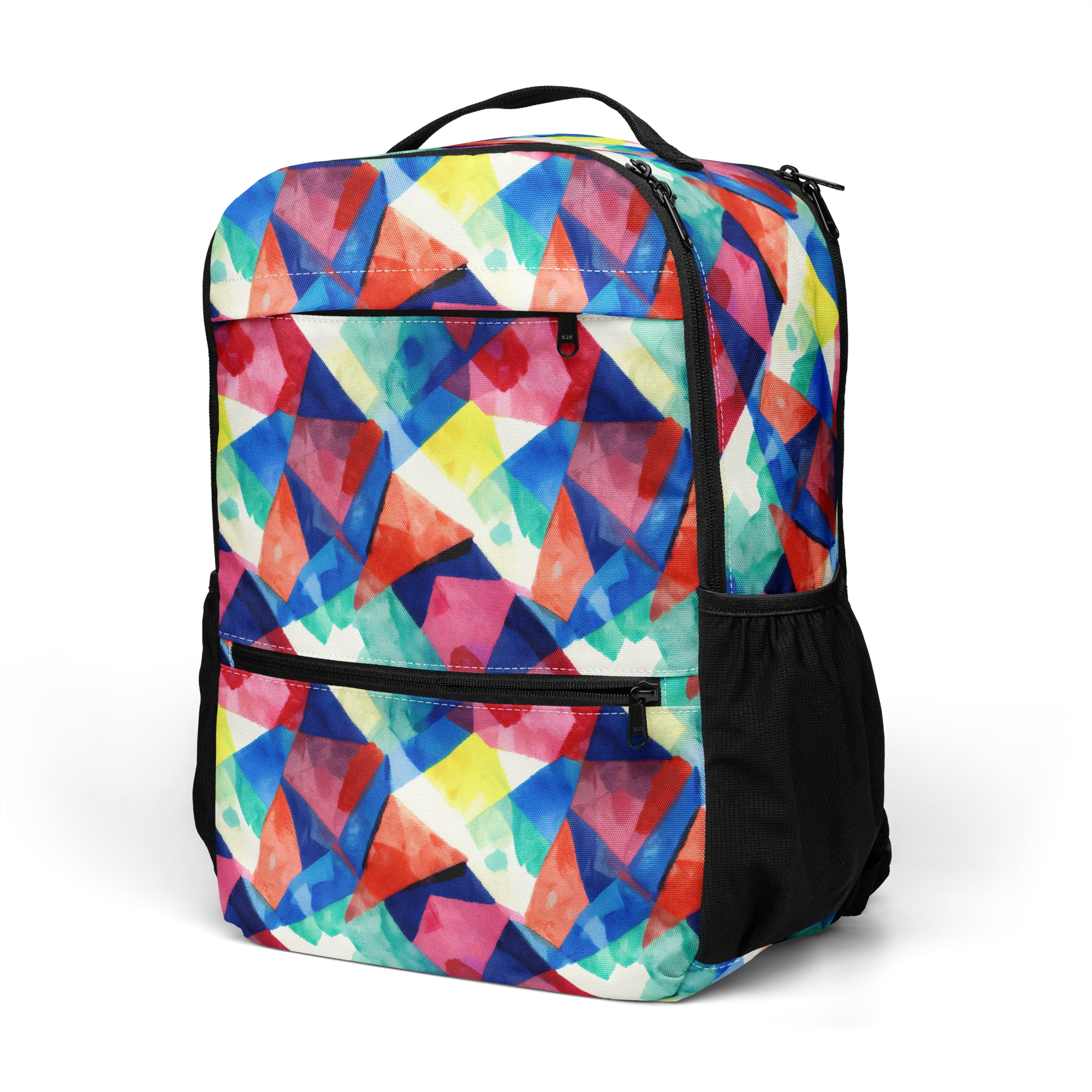 Chromatic Collage on Utility Backpack — Top print
