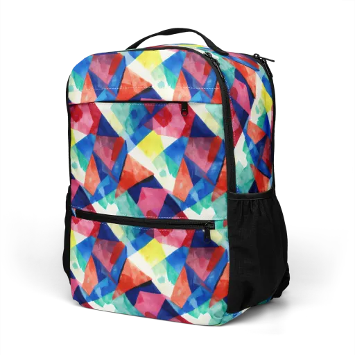 Chromatic Collage on a Utility Backpack