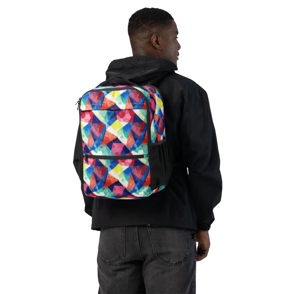 Chromatic Collage on Utility Backpack — Back