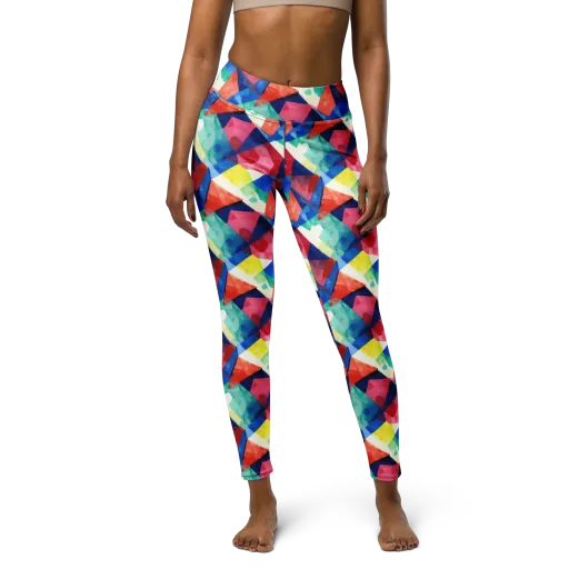 Chromatic Collage on a Yoga Leggings