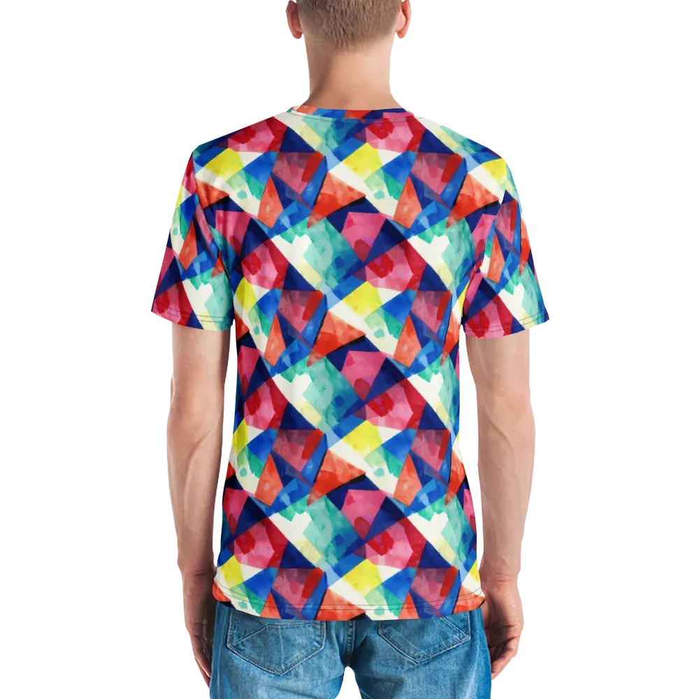Chromatic Collage on Men's Crew Neck T-Shirt — Back