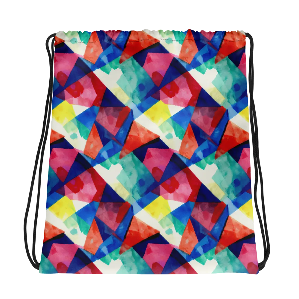 Chromatic Collage on Drawstring Bag — Mockup