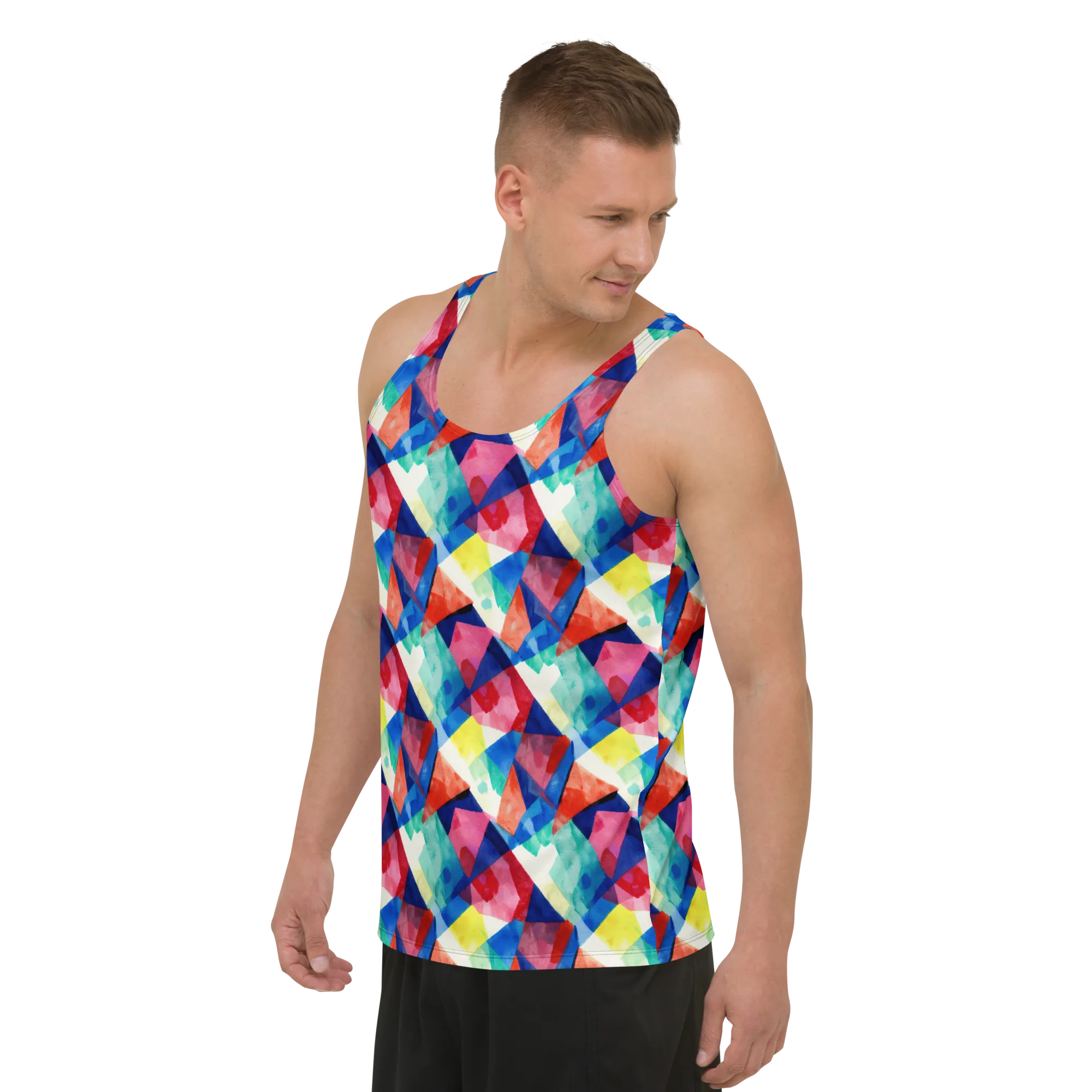 Chromatic Collage on Men's Tank Top — Front print