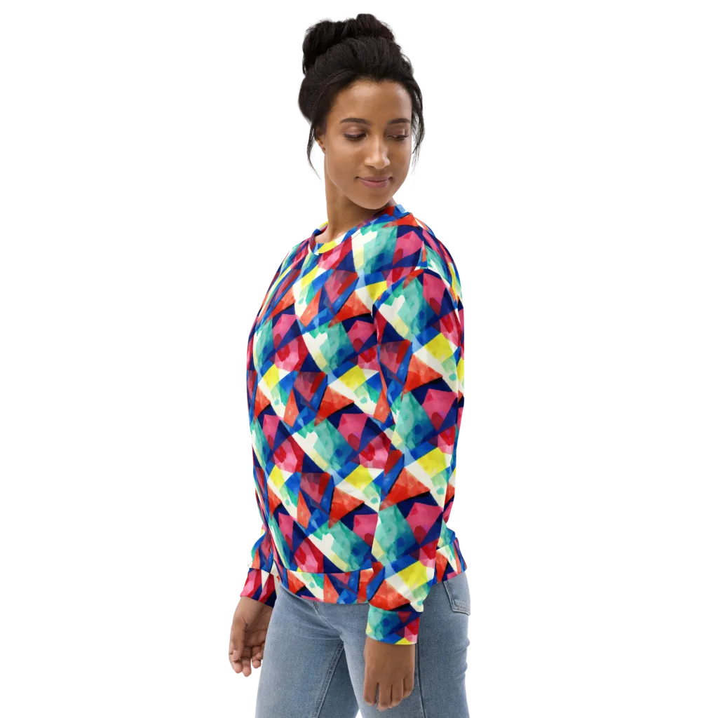 Chromatic Collage on Sweatshirt — Left sleeve