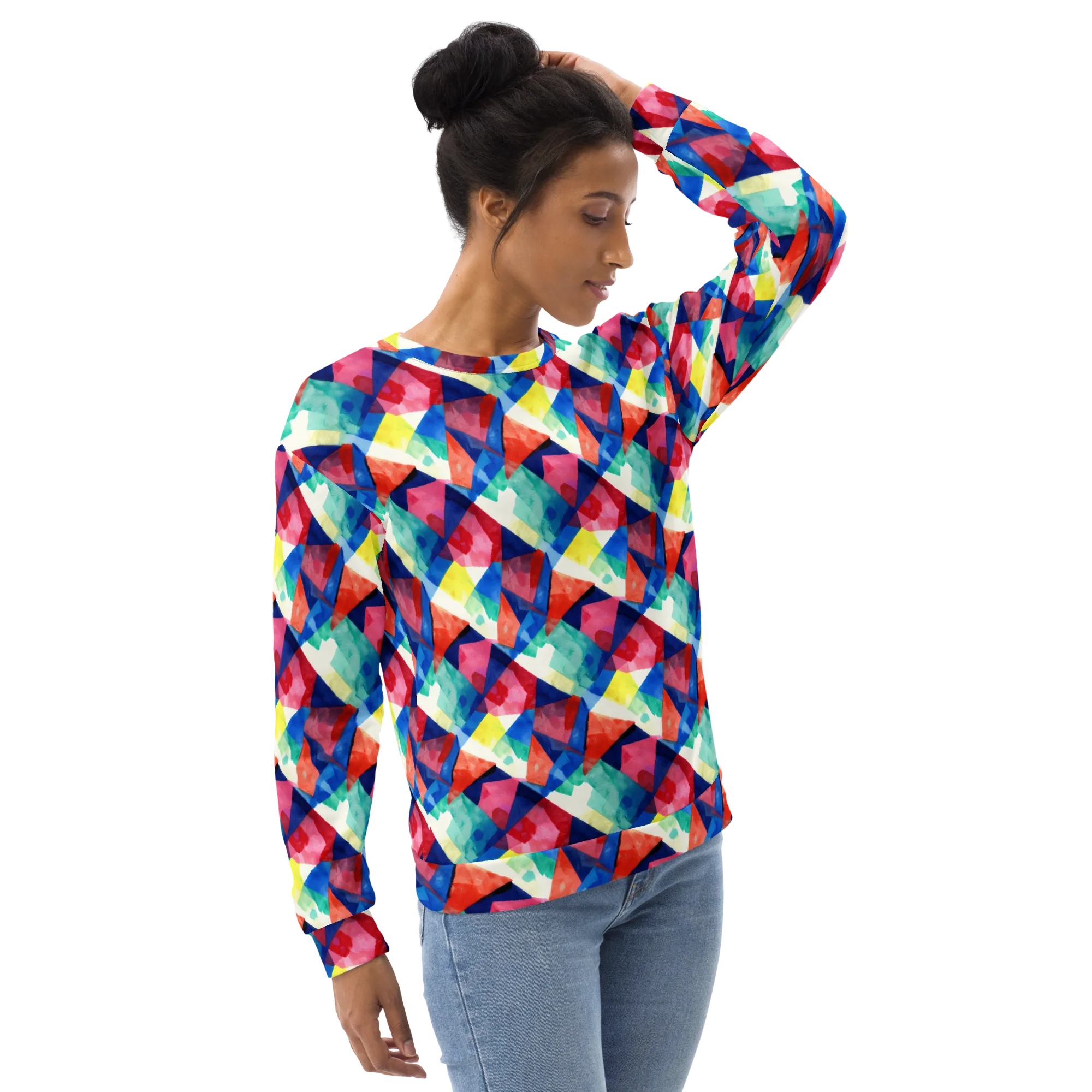 Chromatic Collage on Sweatshirt — Right sleeve