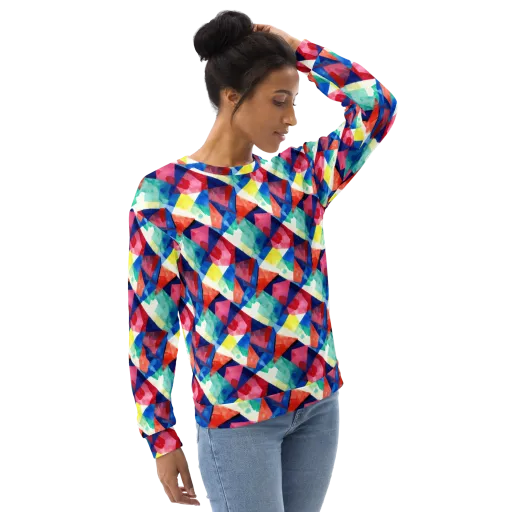 Chromatic Collage on a Sweatshirt