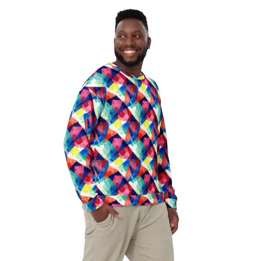 Chromatic Collage on Sweatshirt — Front print