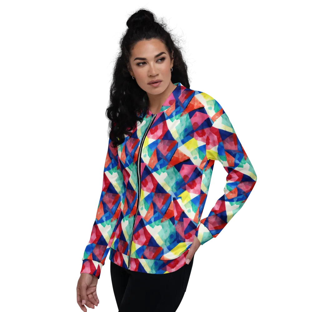 Chromatic Collage on Bomber Jacket — Back print