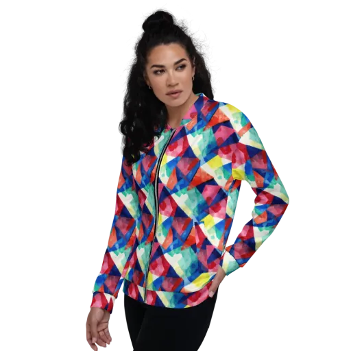 Chromatic Collage on a Bomber Jacket